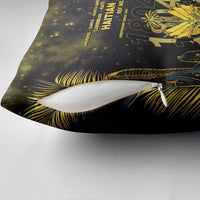 Haiti 1804 Pillow Cover Gold Tropical Leaves And Coat Of Arms - Wonder Print Shop