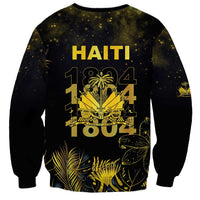 Haiti 1804 Sweatshirt Gold Tropical Leaves And Coat Of Arms - Wonder Print Shop