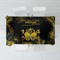 Haiti 1804 Tablecloth Gold Tropical Leaves And Coat Of Arms - Wonder Print Shop