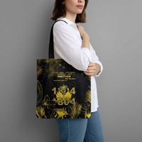 Haiti 1804 Tote Bag Gold Tropical Leaves And Coat Of Arms - Wonder Print Shop