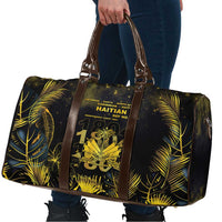 Haiti 1804 Travel Bag Gold Tropical Leaves And Coat Of Arms - Wonder Print Shop