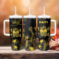Haiti 1804 Tumbler With Handle Gold Tropical Leaves And Coat Of Arms - Wonder Print Shop