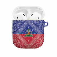 Haiti Paisley AirPods Case Haitian Flag Bandana Style - Wonder Print Shop