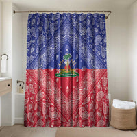 Haiti Paisley Bathroom Set Haitian Flag Bandana Style - Wonder Print Shop