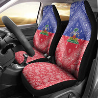 Haiti Paisley Car Seat Cover Haitian Flag Bandana Style - Wonder Print Shop