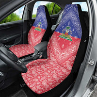 Haiti Paisley Car Seat Cover Haitian Flag Bandana Style - Wonder Print Shop