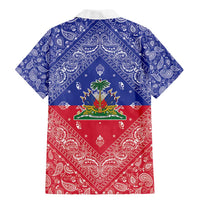 Haiti Paisley Family Matching Mermaid Dress and Hawaiian Shirt Haitian Flag Bandana Style - Wonder Print Shop