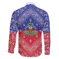 Haiti Paisley Family Matching Puletasi and Hawaiian Shirt Haitian Flag Bandana Style - Wonder Print Shop
