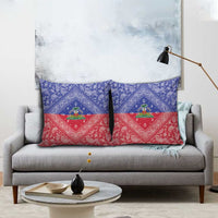 Haiti Paisley Pillow Cover Haitian Flag Bandana Style - Wonder Print Shop