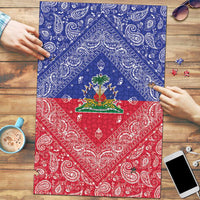 Haiti Paisley Puzzle Haitian Flag Bandana Style - Wonder Print Shop