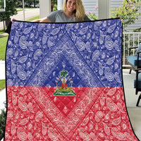 Haiti Paisley Quilt Haitian Flag Bandana Style - Wonder Print Shop