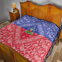Haiti Paisley Quilt Haitian Flag Bandana Style - Wonder Print Shop
