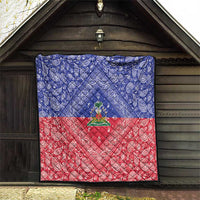 Haiti Paisley Quilt Haitian Flag Bandana Style - Wonder Print Shop