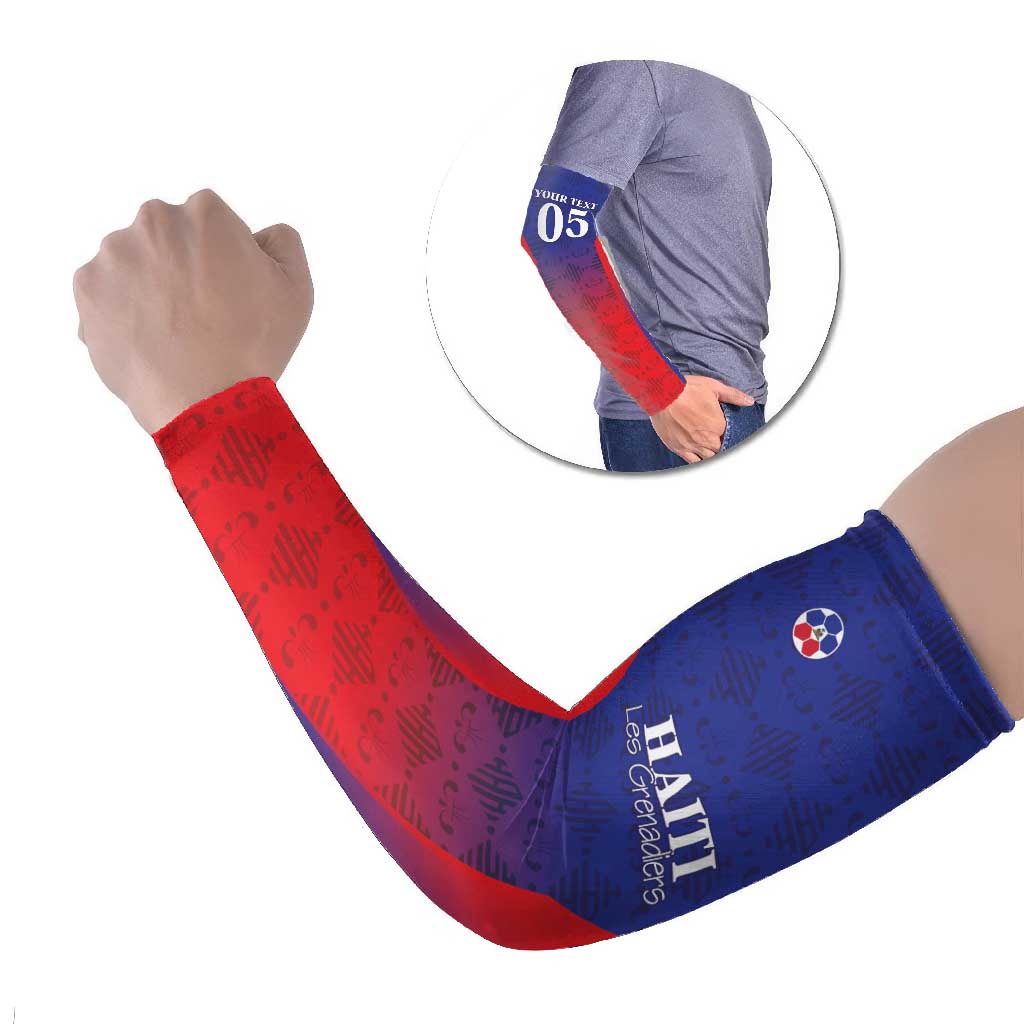 Custom Haiti Football Arm Sleeves Sporty Style - Wonder Print Shop