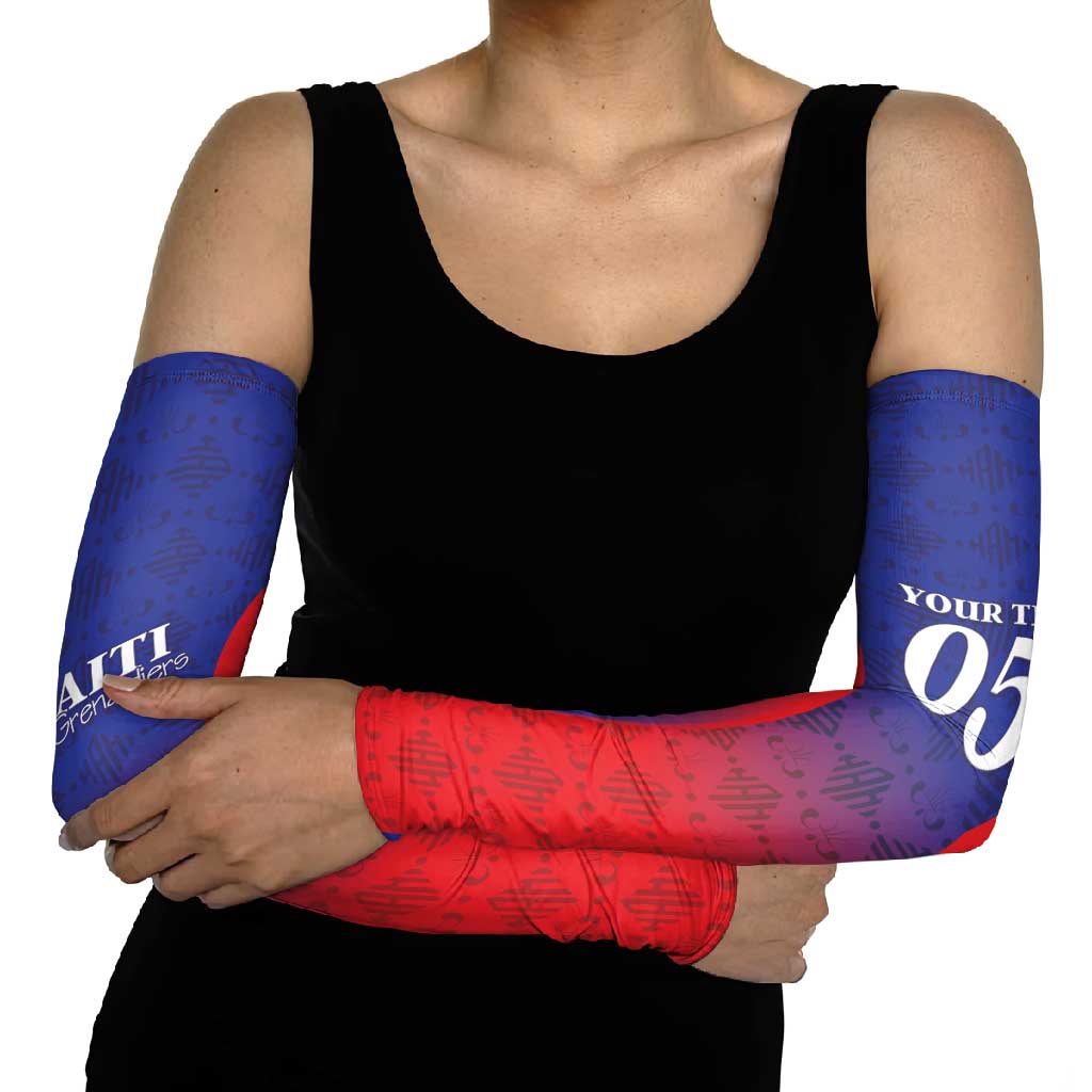 Custom Haiti Football Arm Sleeves Sporty Style - Wonder Print Shop