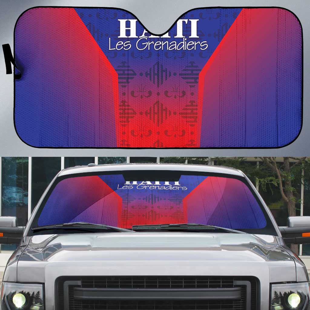 Haiti Football Auto Sun Shade Sporty Style - Wonder Print Shop