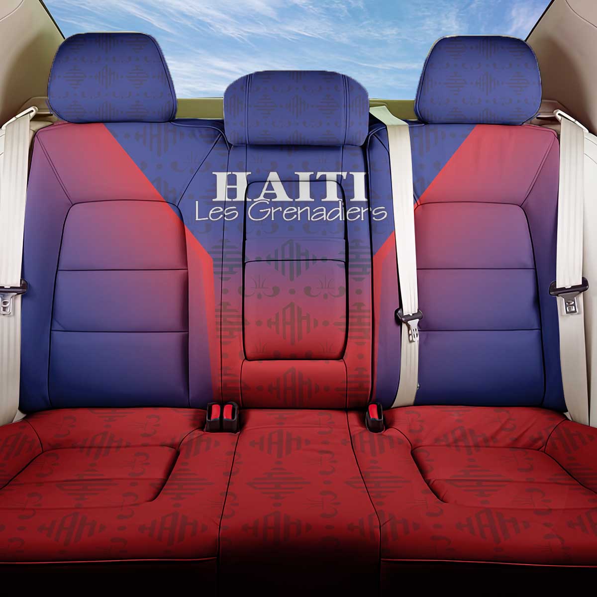 Haiti Football Back Car Seat Cover Sporty Style - Wonder Print Shop