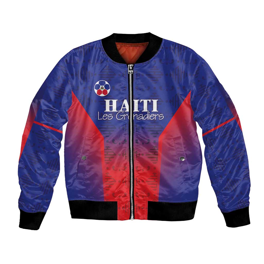 Custom Haiti Football Bomber Jacket Sporty Style - Wonder Print Shop