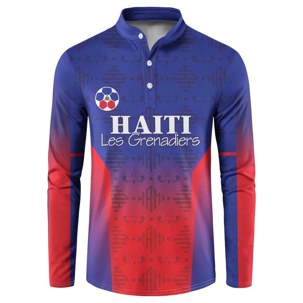 Custom Haiti Football Button Sweatshirt Sporty Style - Wonder Print Shop