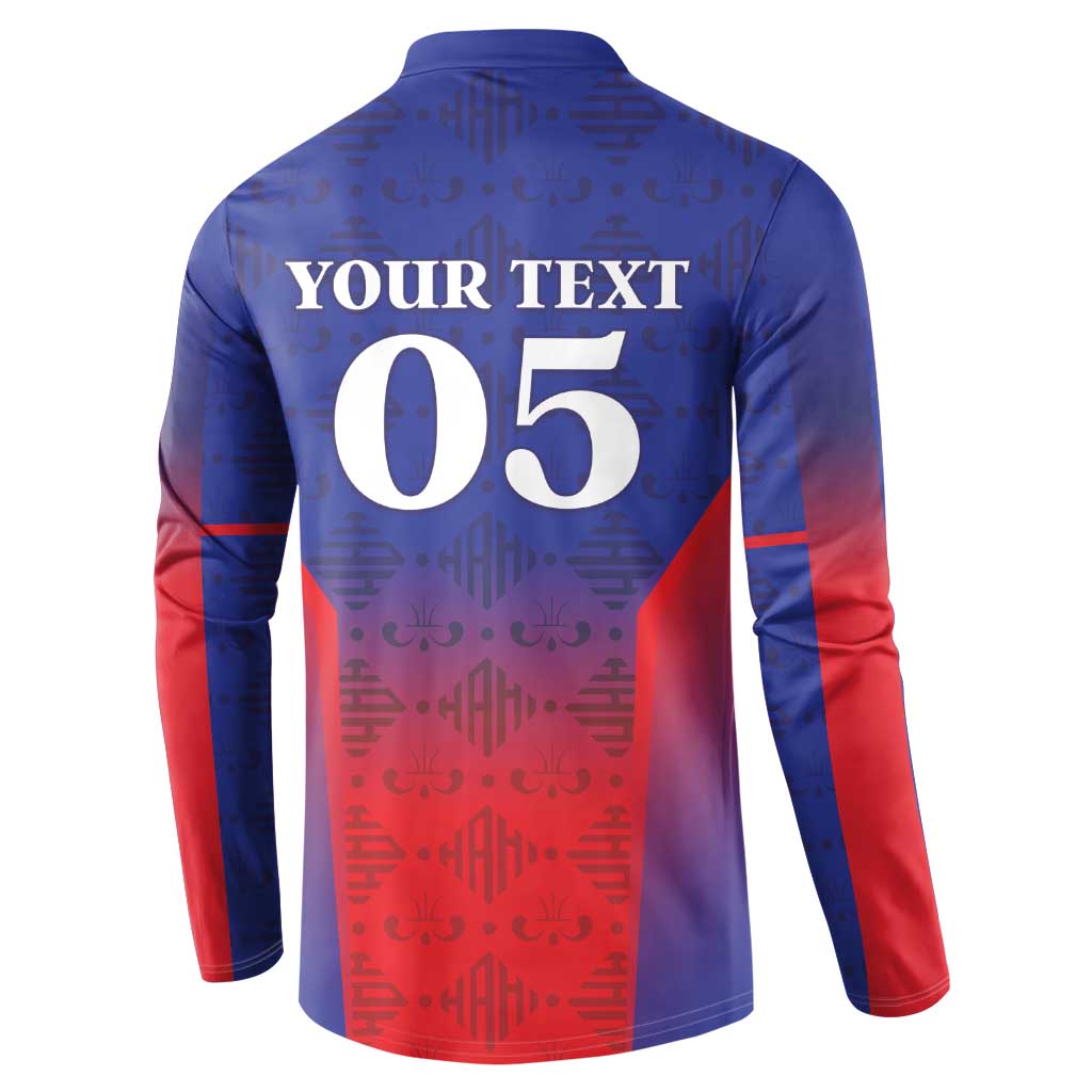 Custom Haiti Football Button Sweatshirt Sporty Style - Wonder Print Shop