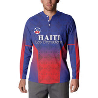 Custom Haiti Football Button Sweatshirt Sporty Style - Wonder Print Shop