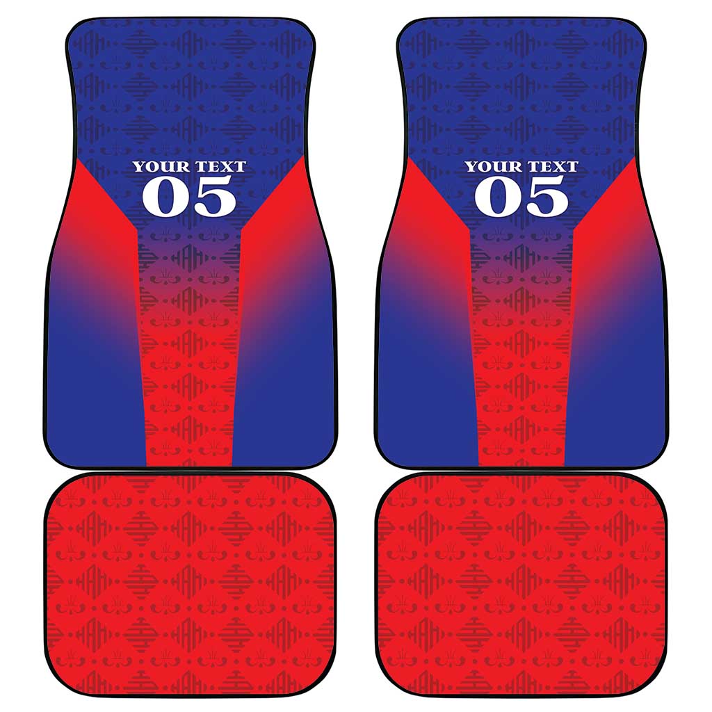 Custom Haiti Football Car Mats Sporty Style - Wonder Print Shop