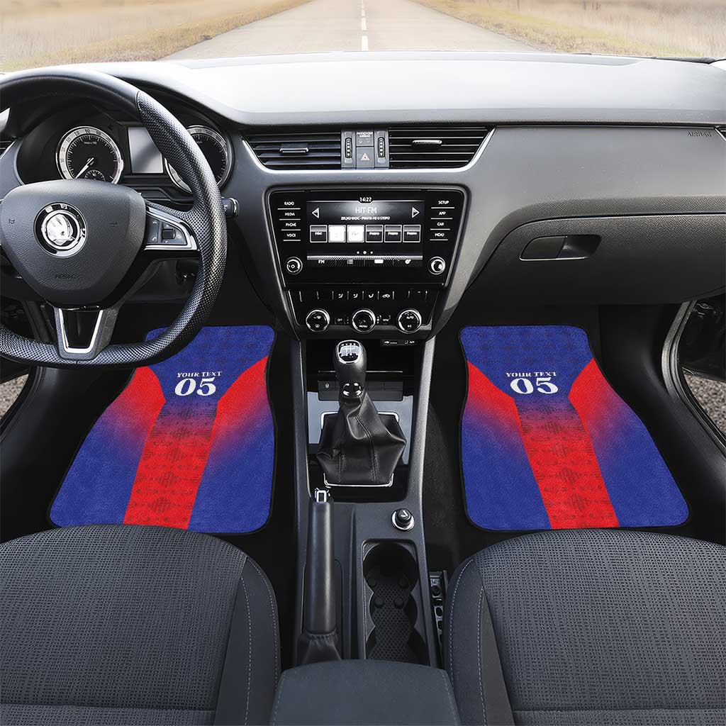 Custom Haiti Football Car Mats Sporty Style - Wonder Print Shop