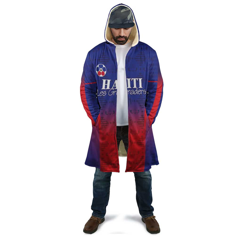 Custom Haiti Football Cloak Sporty Style - Wonder Print Shop