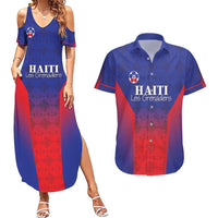 Custom Haiti Football Couples Matching Summer Maxi Dress and Hawaiian Shirt Sporty Style - Wonder Print Shop
