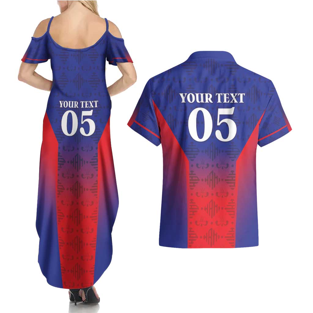 Custom Haiti Football Couples Matching Summer Maxi Dress and Hawaiian Shirt Sporty Style - Wonder Print Shop