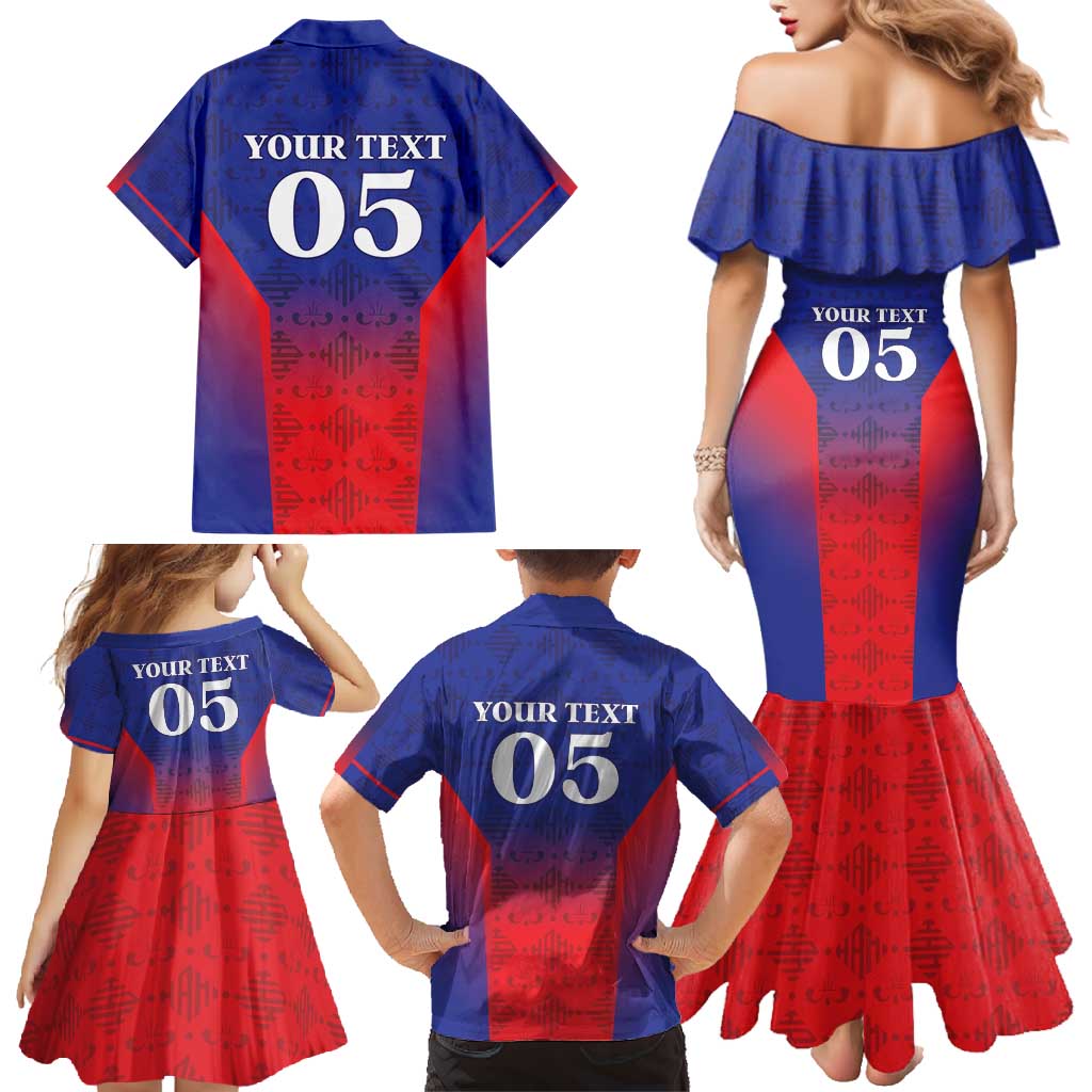 Custom Haiti Football Family Matching Mermaid Dress and Hawaiian Shirt Sporty Style - Wonder Print Shop