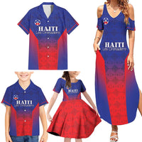 Custom Haiti Football Family Matching Summer Maxi Dress and Hawaiian Shirt Sporty Style - Wonder Print Shop