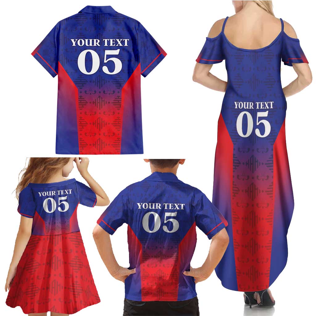 Custom Haiti Football Family Matching Summer Maxi Dress and Hawaiian Shirt Sporty Style - Wonder Print Shop