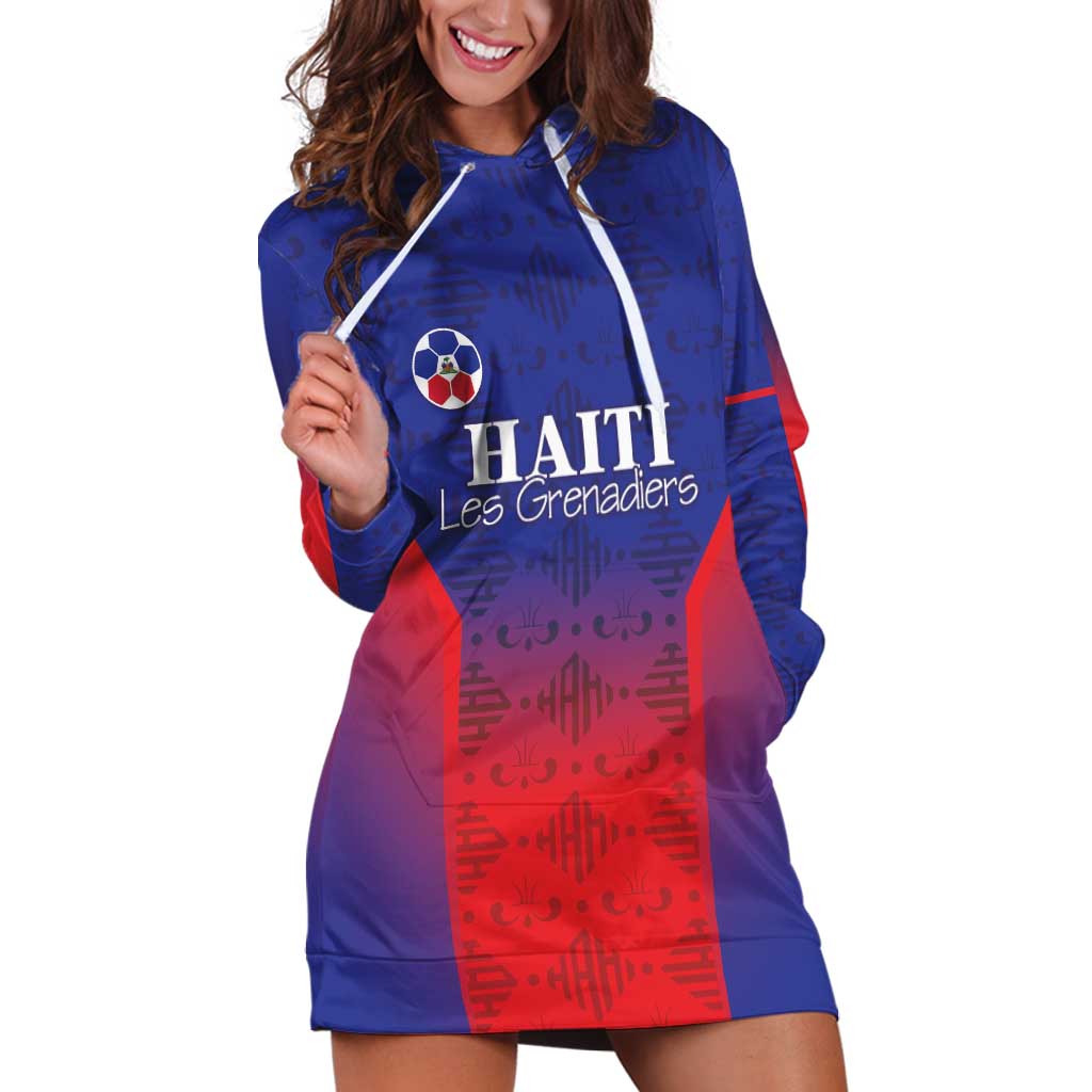 Custom Haiti Football Hoodie Dress Sporty Style - Wonder Print Shop