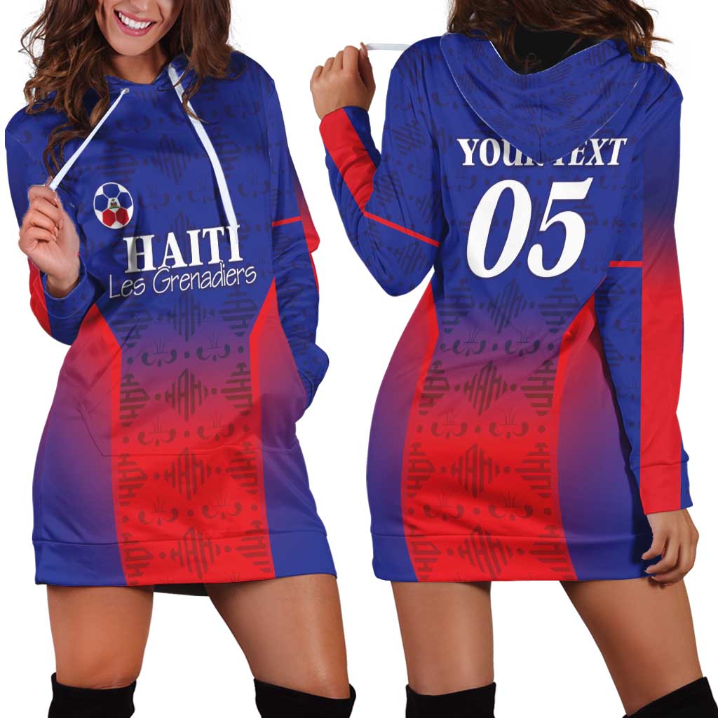 Custom Haiti Football Hoodie Dress Sporty Style - Wonder Print Shop