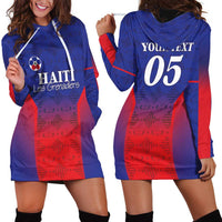 Custom Haiti Football Hoodie Dress Sporty Style - Wonder Print Shop