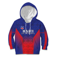 Custom Haiti Football Kid Hoodie Sporty Style - Wonder Print Shop