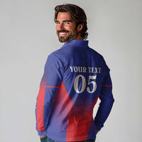 Custom Haiti Football Long Sleeve Polo Shirt Sporty Style - Wonder Print Shop
