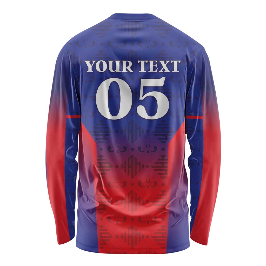 Custom Haiti Football Long Sleeve Shirt Sporty Style - Wonder Print Shop