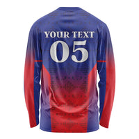 Custom Haiti Football Long Sleeve Shirt Sporty Style - Wonder Print Shop