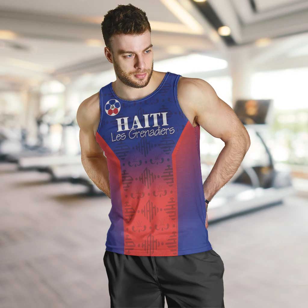 Custom Haiti Football Men Tank Top Sporty Style - Wonder Print Shop