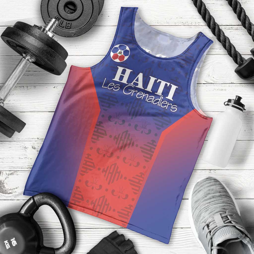 Custom Haiti Football Men Tank Top Sporty Style - Wonder Print Shop
