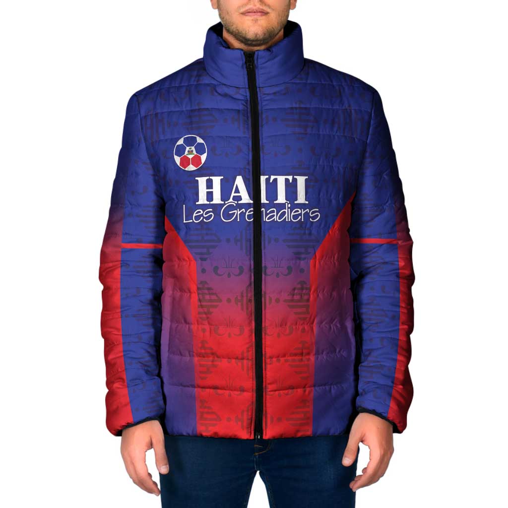 Custom Haiti Football Padded Jacket Sporty Style - Wonder Print Shop