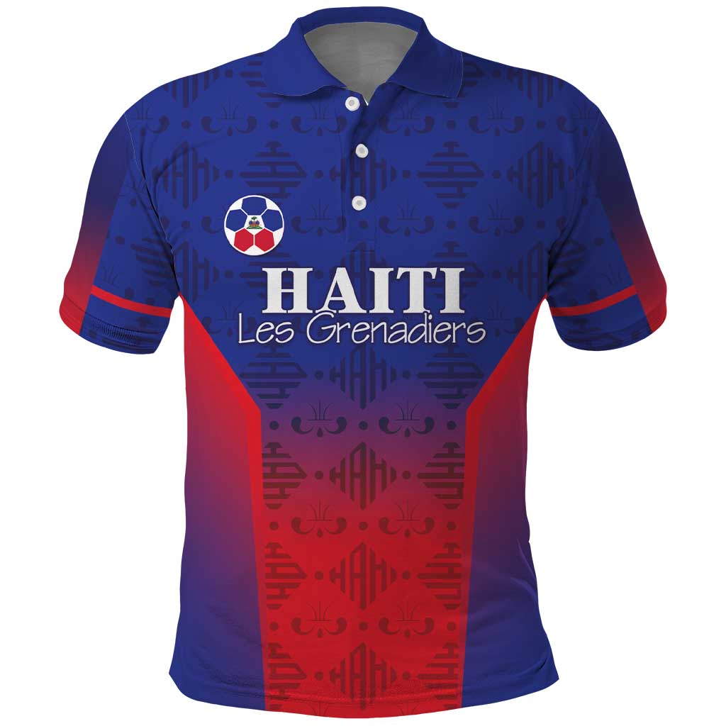 Custom Haiti Football Polo Shirt Sporty Style - Wonder Print Shop