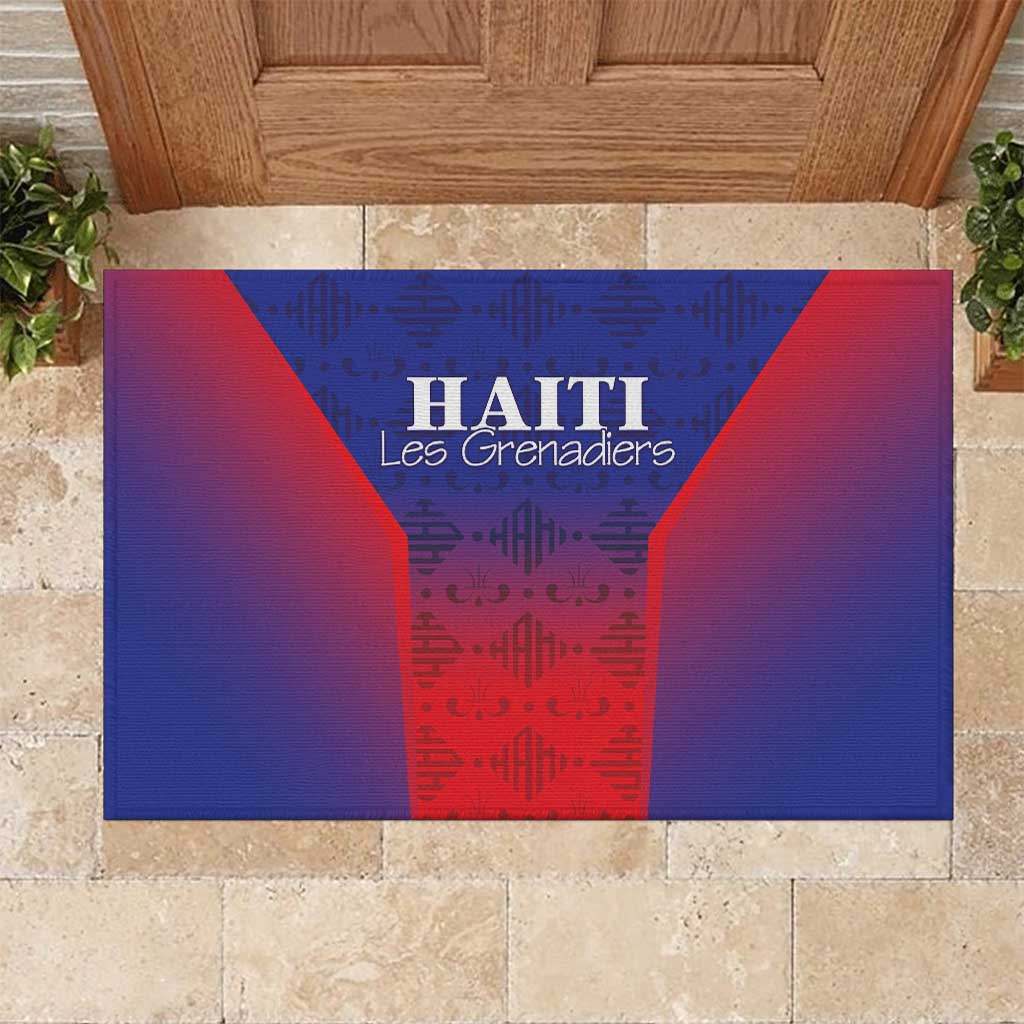 Haiti Football Rubber Doormat Sporty Style - Wonder Print Shop