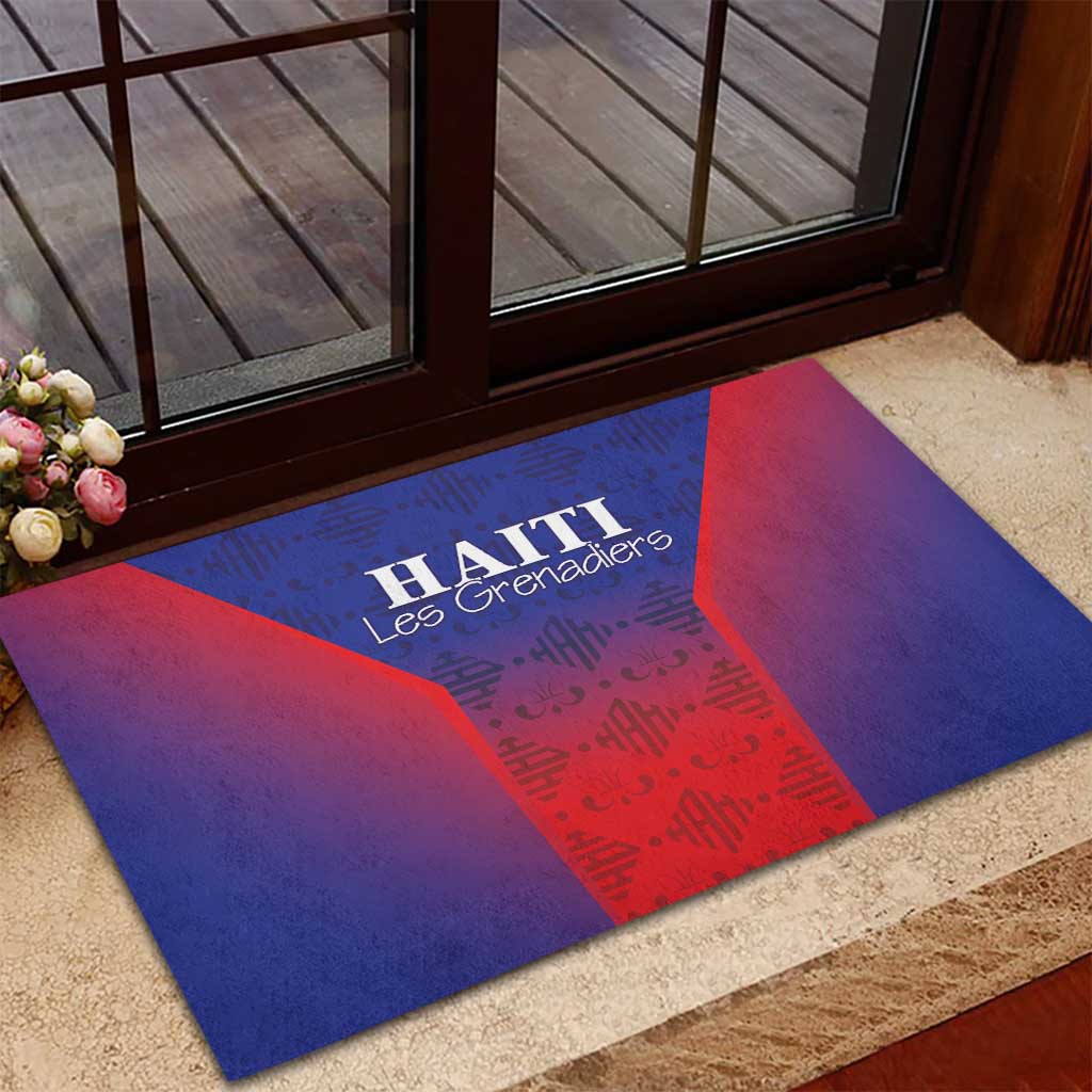 Haiti Football Rubber Doormat Sporty Style - Wonder Print Shop