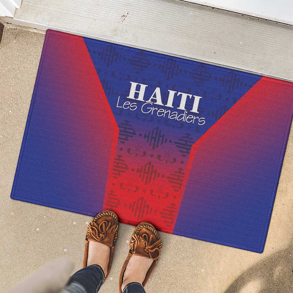 Haiti Football Rubber Doormat Sporty Style - Wonder Print Shop