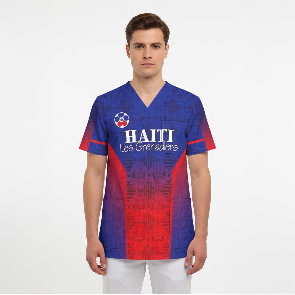 Custom Haiti Football Scrub Top Sporty Style - Wonder Print Shop