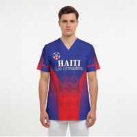 Custom Haiti Football Scrub Top Sporty Style - Wonder Print Shop