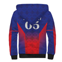 Custom Haiti Football Sherpa Hoodie Sporty Style - Wonder Print Shop